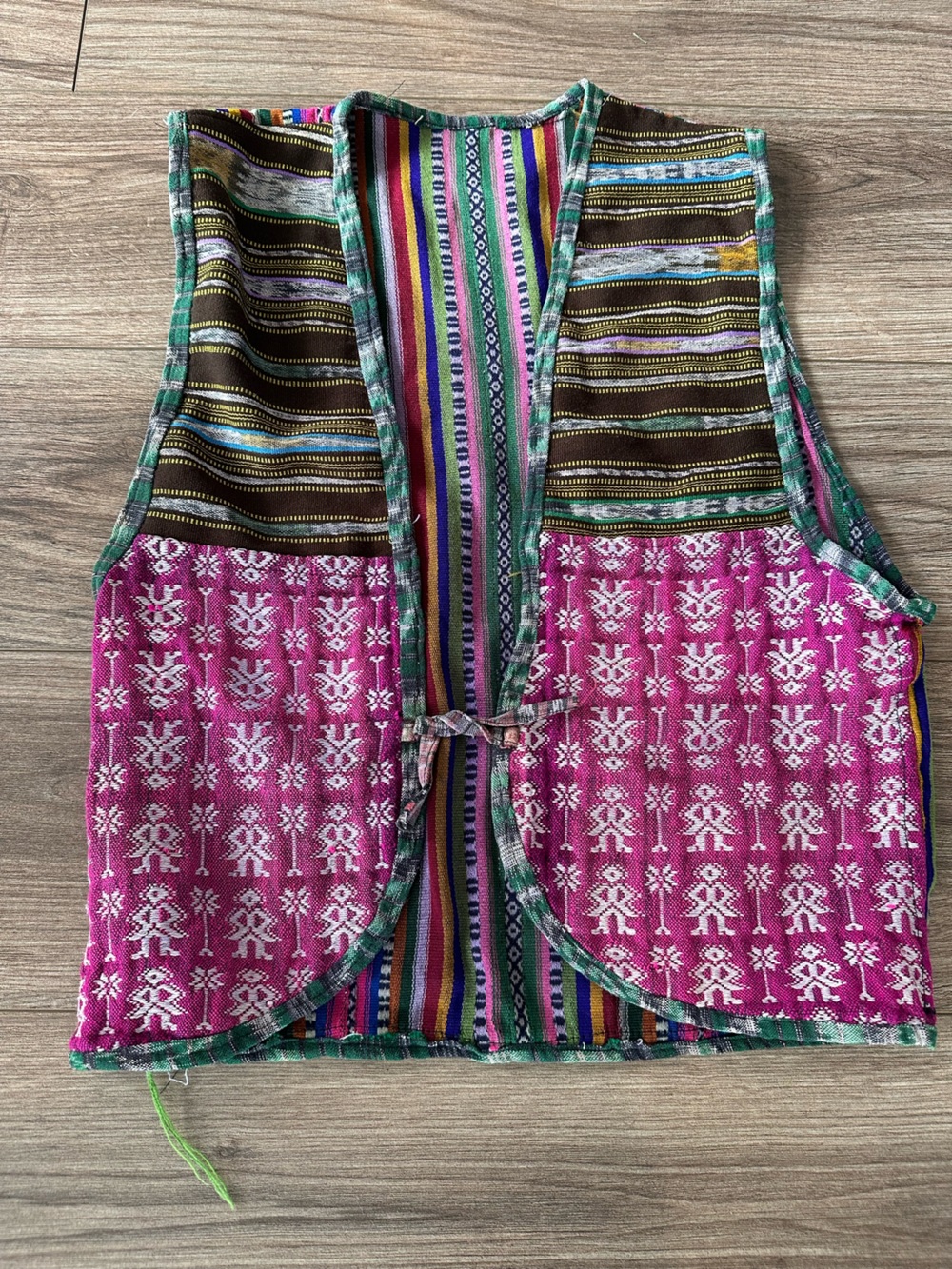 Women's vintage handmade multi-colored vest